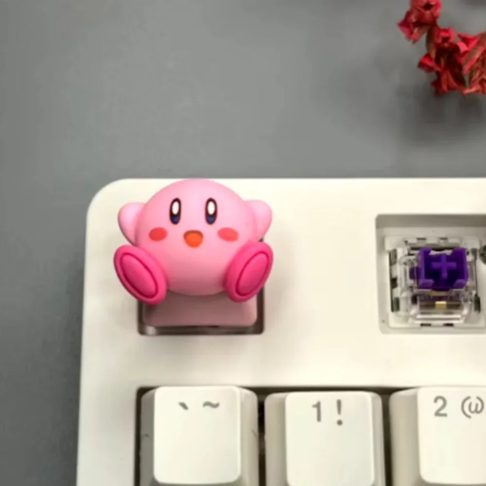 Pink Cute Kirby Anime Character Keycap, for OEM switches, Nintendo